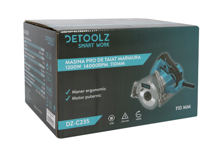 Masina pentru debitat placi ceramice Detoolz, putere 1300W, diametru disc 110mm [5]