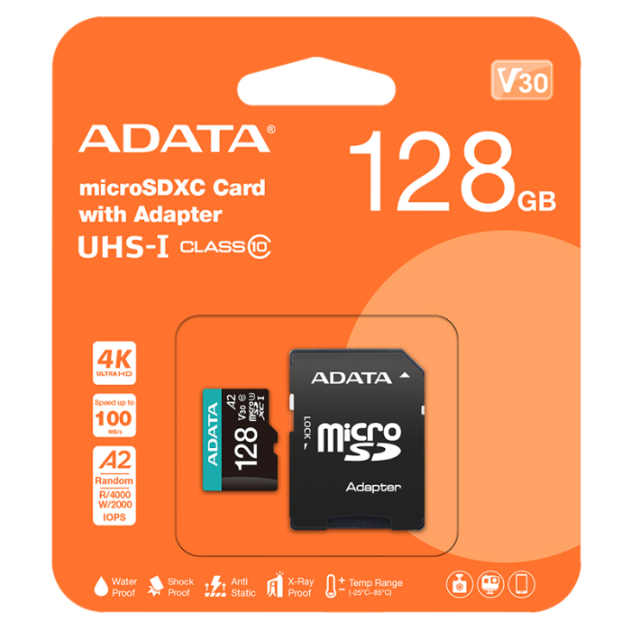 MICRO SD CARD 128GB V30 PREMIER PRO ADATA [2]