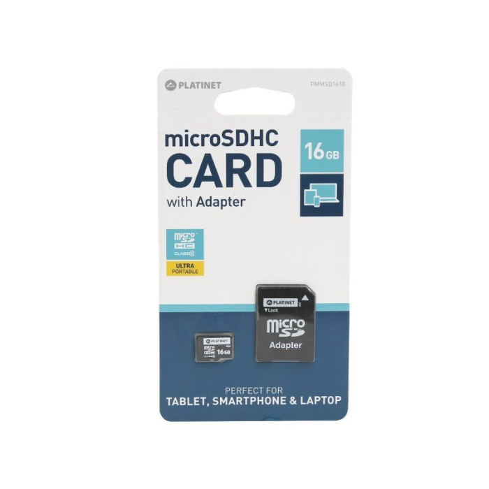 MICRO SD CARD 16GB CLS 10 CU ADAPTOR PLATINET [3]