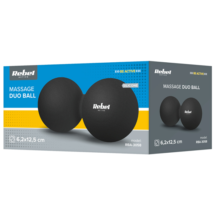 MINGE DUOBALL MASAJ SILICON 6.25 CM REBEL ACTIVE [4]