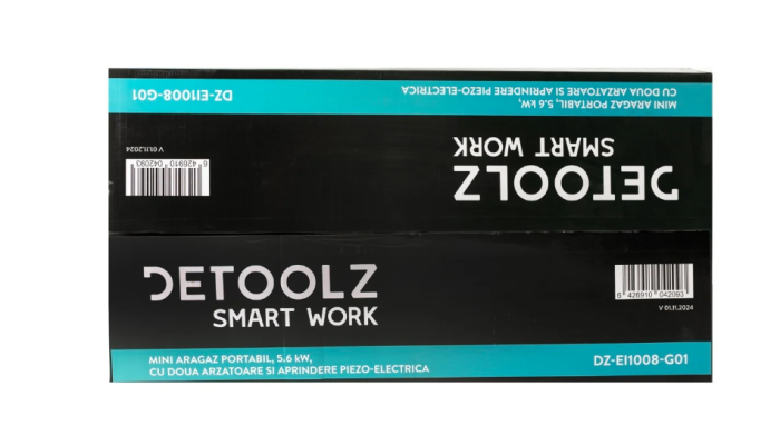 Mini aragaz portabil, Detoolz, 5.6kW, 2 ochiuri, Piezo [7]