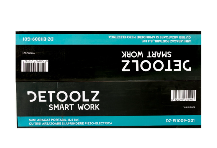 Mini aragaz portabil, Detoolz, 8.4kW, 3 ochiuri, Piezo [4]