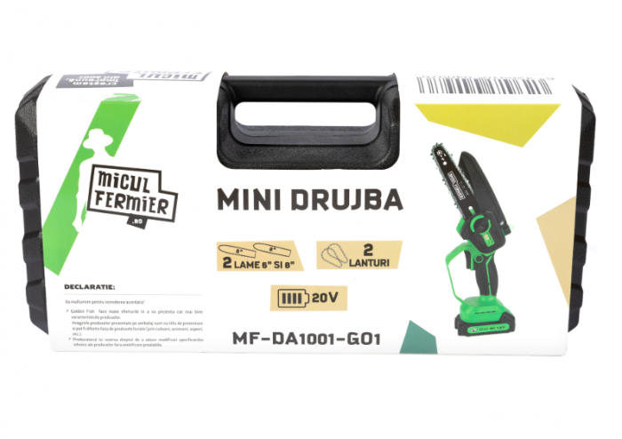 Mini drujbă Micul Fermier 20V cu două lame și lanțuri MF-DA1001 [2]