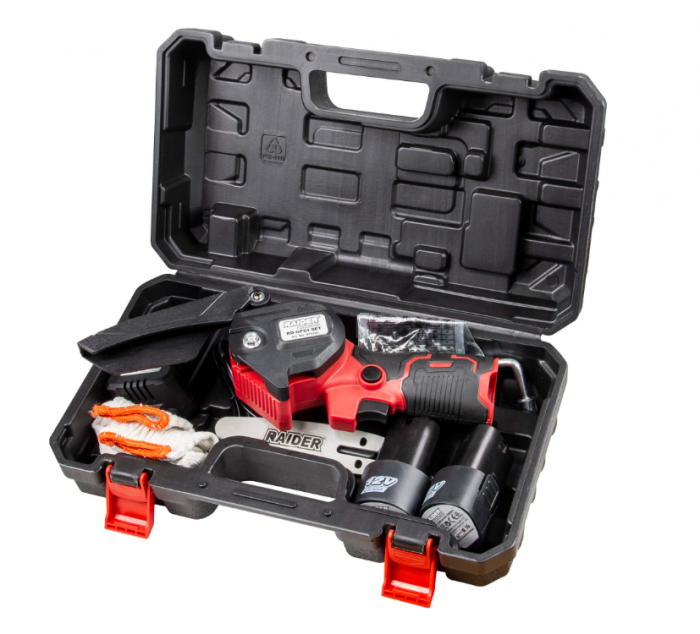 Mini-ferăstrău de grădină 12V 4” cu 2 baterii și 3 lanțuri cod 075726 [3]