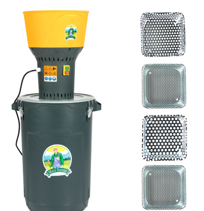 Moara electrica 1300W/19000 rpm cu galeata plastic 60L [4]