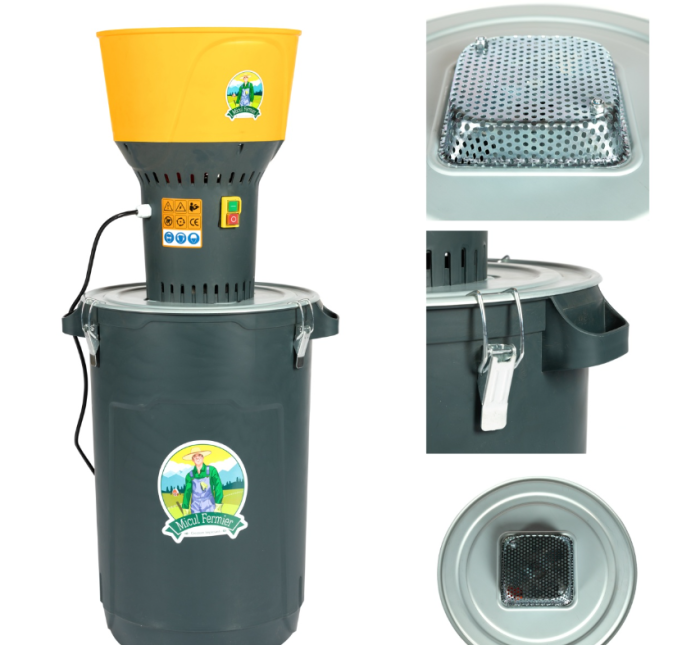 Moara electrica 1300W/19000 rpm cu galeata plastic 60L [3]