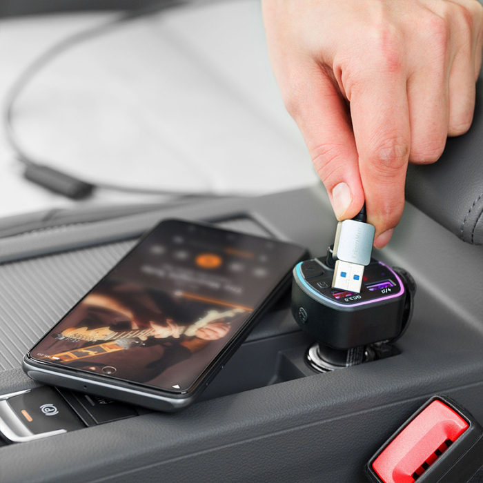 MODULATOR FM AUDIO BLUETOOTH QC 3.0 2X USB [6]
