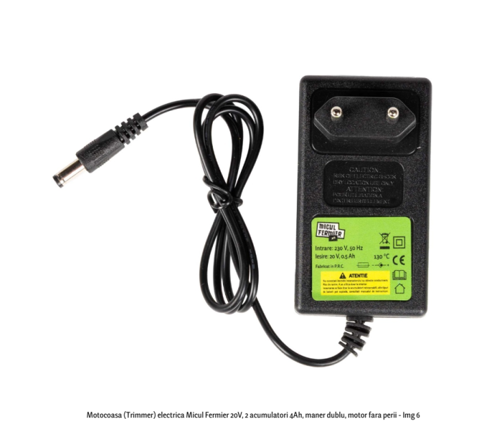 Motocoasa (Trimmer) electrica Micul Fermier 20V, 2 acumulatori 4Ah, maner dublu, motor fara perii [6]