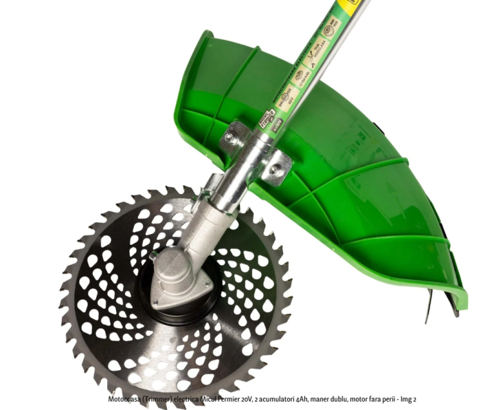 Motocoasa (Trimmer) electrica Micul Fermier 20V, 2 acumulatori 4Ah, maner dublu, motor fara perii [2]