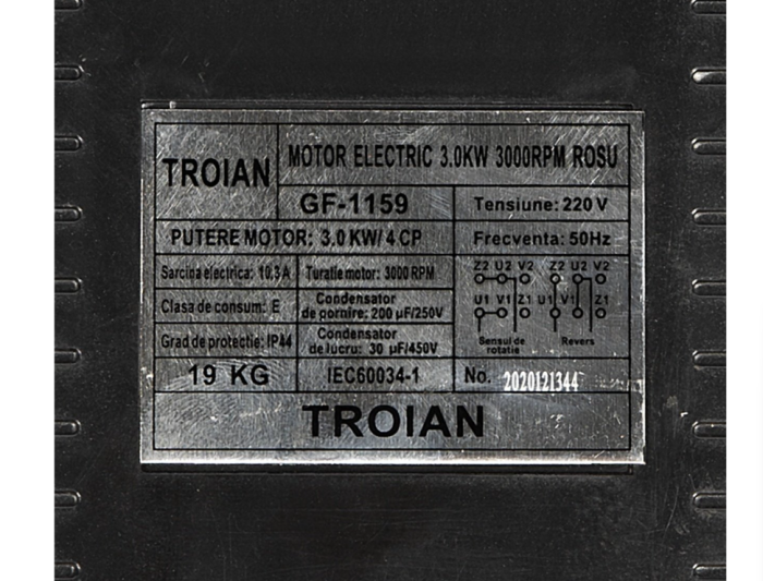 Motor electric Micul Fermier 3KW, 3000 rpm, carcasa fonta [2]