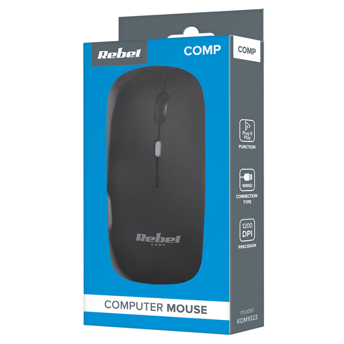 MOUSE CU FIR 1200 DPI WDM210 REBEL [6]
