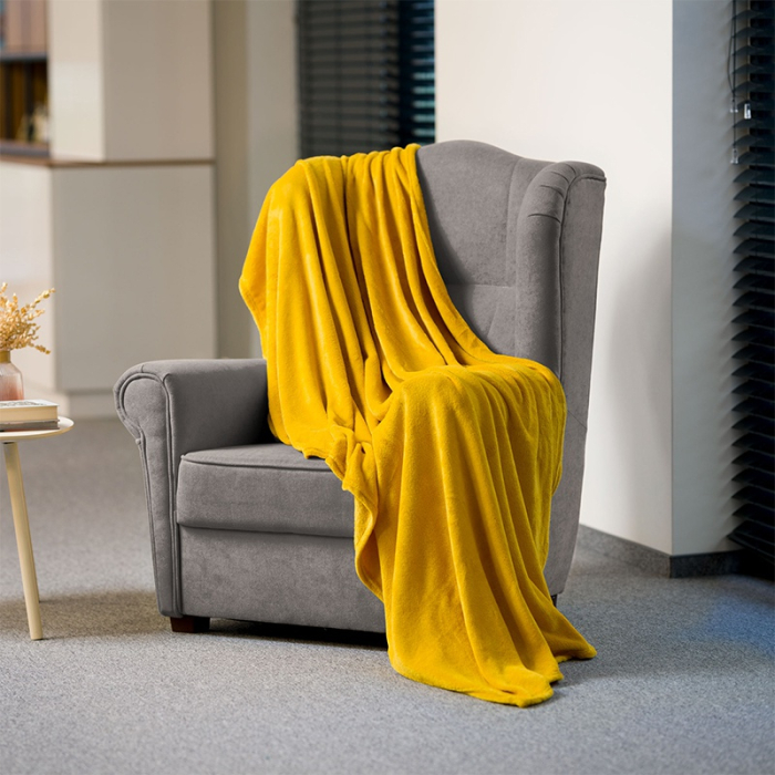 PATURA FLEECE POLAR 150X200CM GALBENA TEESA [4]