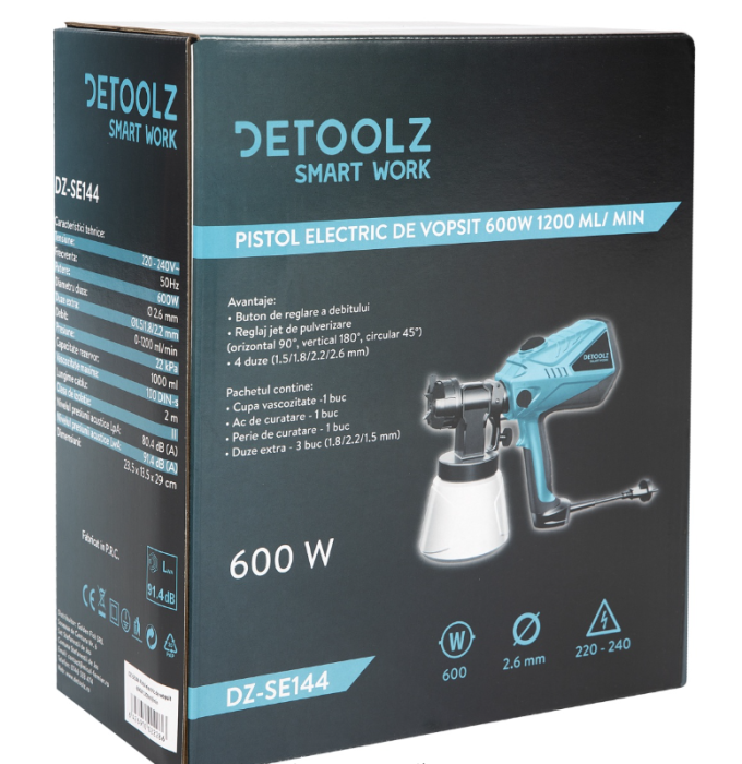 Pistol electric de vopsit 600W 1200 ml/min [7]