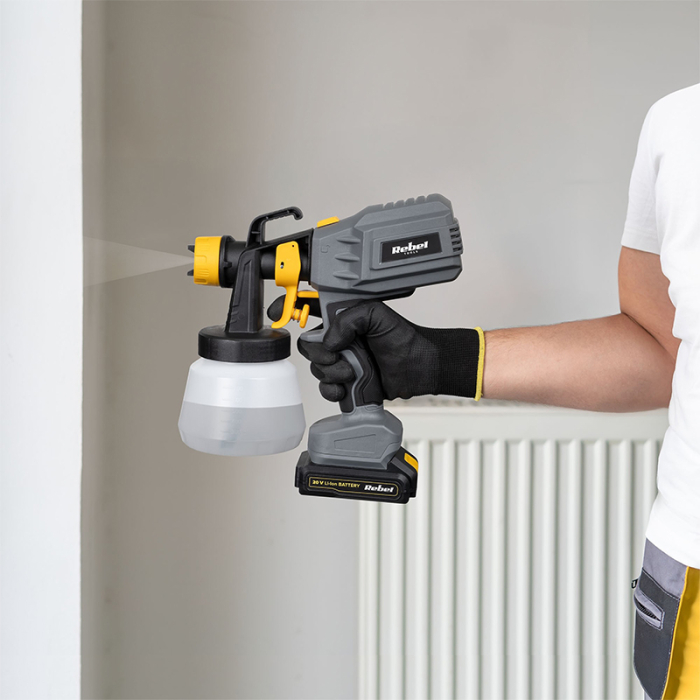 PISTOL VOPSIT 20V FARA ACUMULATOR REBEL [7]