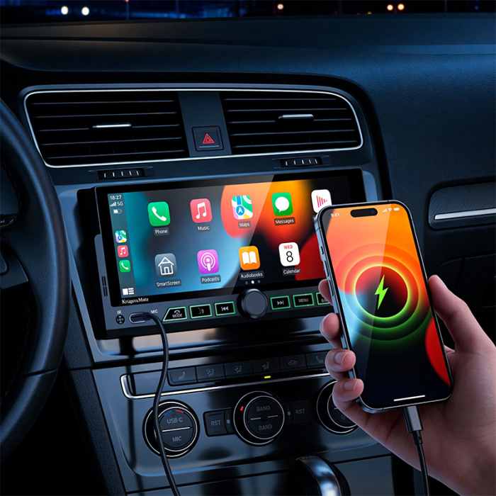 PLAYER AUTO 1 DIN 4X60W CARPLAY ANDROIDAUTO KRUGER&MATZ [6]