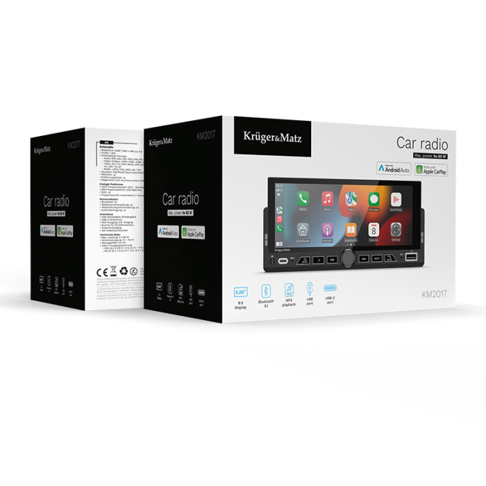 PLAYER AUTO 1 DIN 4X60W CARPLAY ANDROIDAUTO KRUGER&MATZ [13]