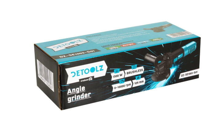 Polizor unghiular Detoolz, motor brushless 1300W, diametru disc 125mmm, variator de turatie [3]