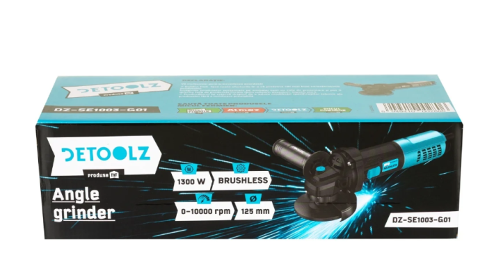 Polizor unghiular Detoolz, motor brushless 1300W, diametru disc 125mmm, variator de turatie [2]