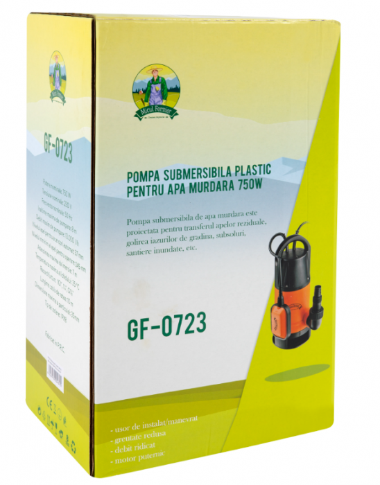 Pompa apa MURDARA din plastic 750W Micul Fermier  GF-0723 [3]
