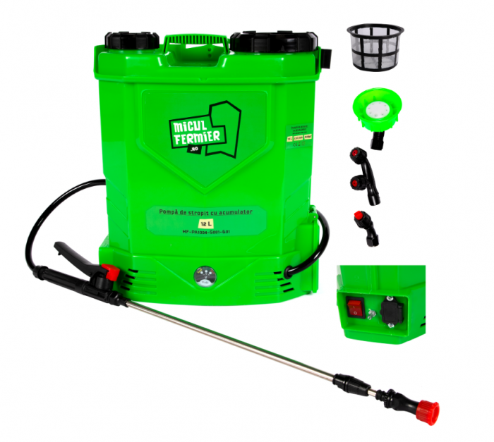 Pompa de stropit cu acumulator Micul Fermier 12L MF-PA1004 [6]