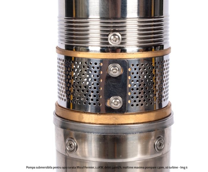 Pompa submersibila pentru apa curata Micul Fermier, 1.1KW, debit 5400l/h, inaltime maxima pompare 130m, 16 turbine [6]