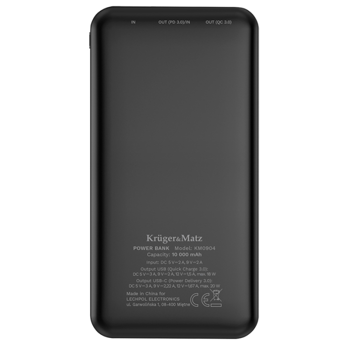 POWER BANK 10000MAH LI-POL QC /PD KRUGER&MATZ [6]