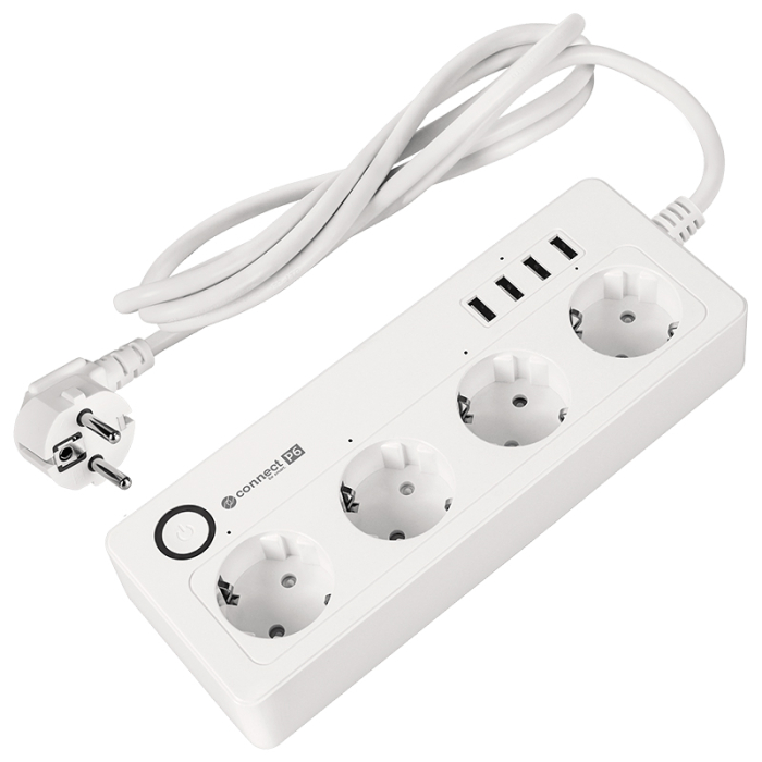 PRELUNGITOR SMART 4 PRIZE SCHUKO 4 USB CONNECT P6 TUYA [5]