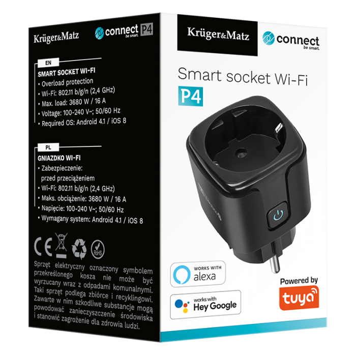 PRIZA SMART WIFI CONNECT P4 TUYA KRUGER&MATZ [9]