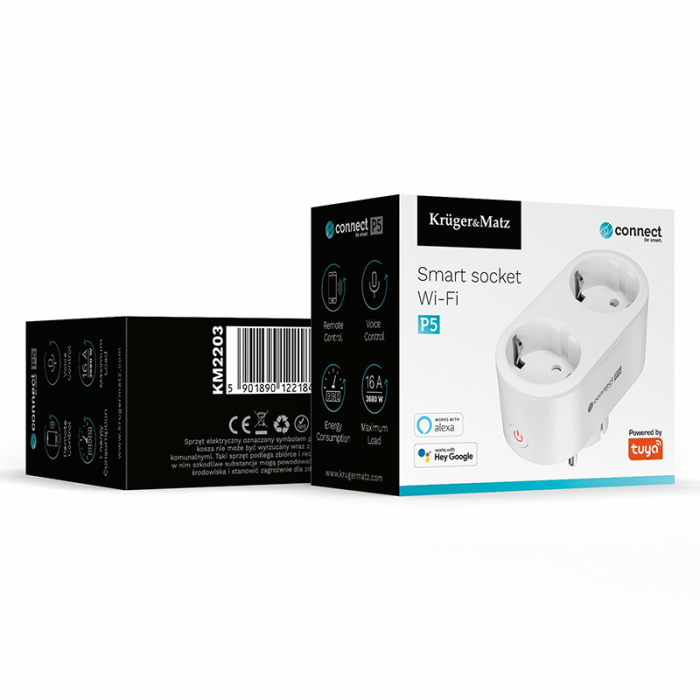 PRIZA SMART WIFI CONNECT P5 TUYA KRUGER&MATZ [9]