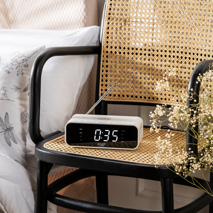 RADIO CU CEAS INCARCARE WIRELESS AD 1192 ALB ADLER [9]