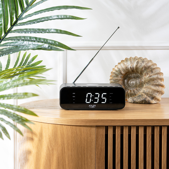 RADIO CU CEAS INCARCARE WIRELESS AD 1192 NEGRU ADLER [8]