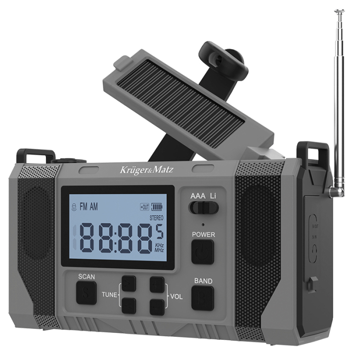 RADIO MULTIFUNCTIONAL SOLAR 10000MAH KRUGER&MA [6]