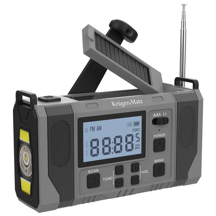 RADIO MULTIFUNCTIONAL SOLAR 10000MAH KRUGER&MA [2]