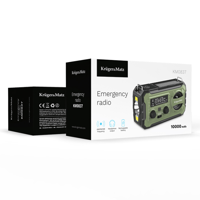 RADIO MULTIFUNCTIONAL SOLAR 10000MAH KRUGER&MA [12]