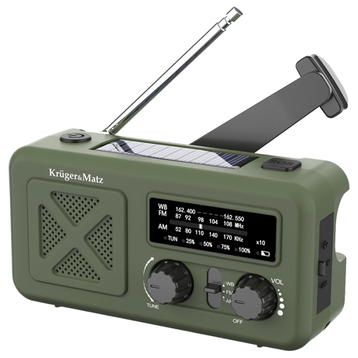 RADIO MULTIFUNCTIONAL SOLAR 2000MAH KRUGER&MA [5]