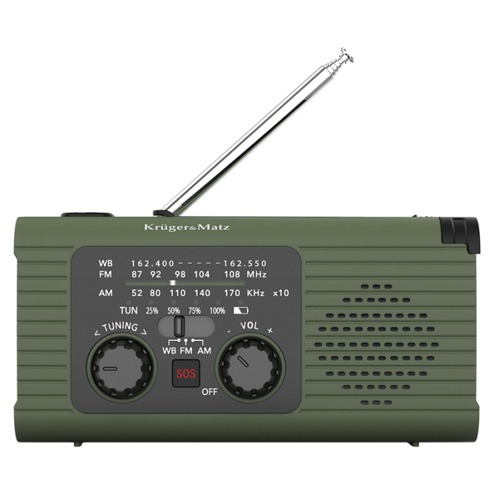 RADIO MULTIFUNCTIONAL SOLAR 5000MAH KRUGER&MA [7]