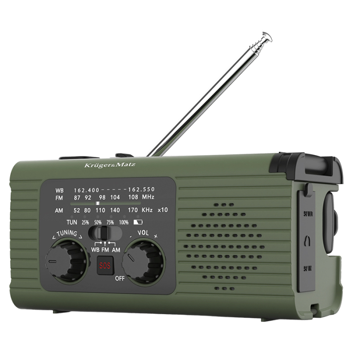 RADIO MULTIFUNCTIONAL SOLAR 5000MAH KRUGER&MA [6]