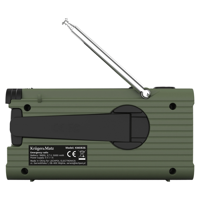 RADIO MULTIFUNCTIONAL SOLAR 5000MAH KRUGER&MA [8]