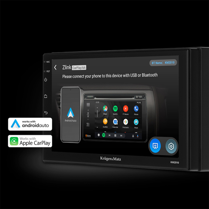 RADIO PLAYER 2 DIN CARPLAY/ANDROID AUTO KRUGER&MATZ [5]