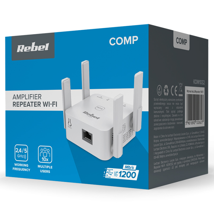 RANGE EXTENDER REPEATER DUAL BAND 300MBPS REBEL [7]