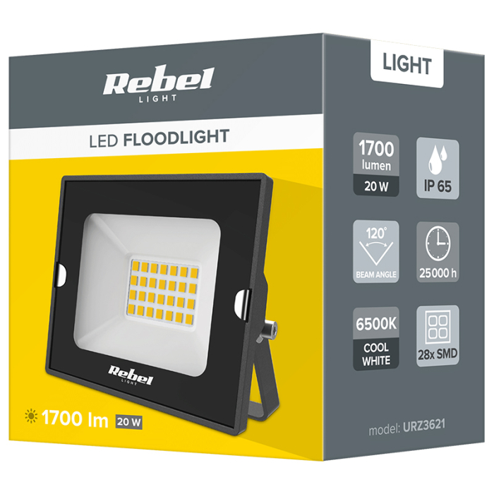 REFLECTOR LED 20W 6500K 230V REBEL [4]
