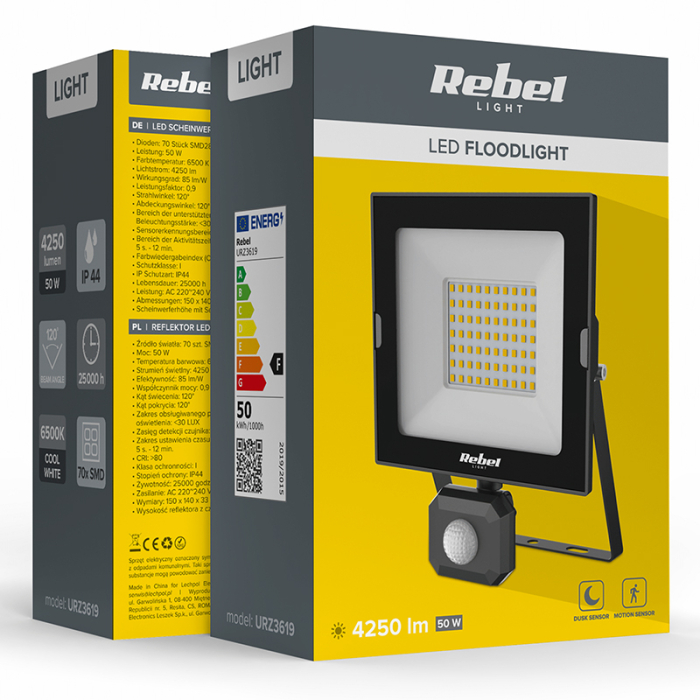 REFLECTOR LED 50W 6500K SENZOR MISCARE REBEL [4]
