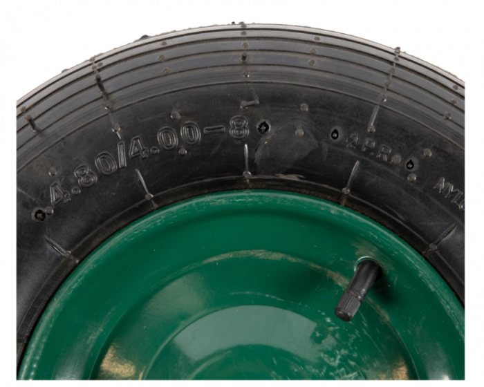 Roata roaba Micul Fermier 4.00-8, diametru ax 14mm, janta verde  GF-0111 [3]