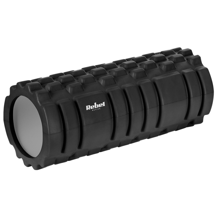 ROLA MASAJ SPUMA EVA 14 X 33 CM NEGRU REBEL ACTIVE [2]
