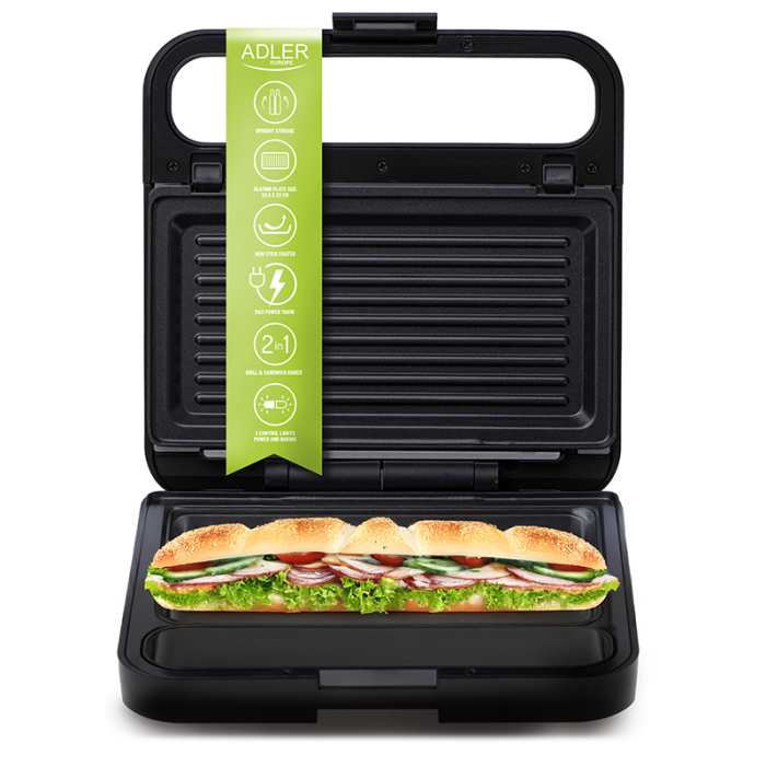 SANDWICH MAKER 2 IN 1 AD 3070 NEGRU ADLER [15]