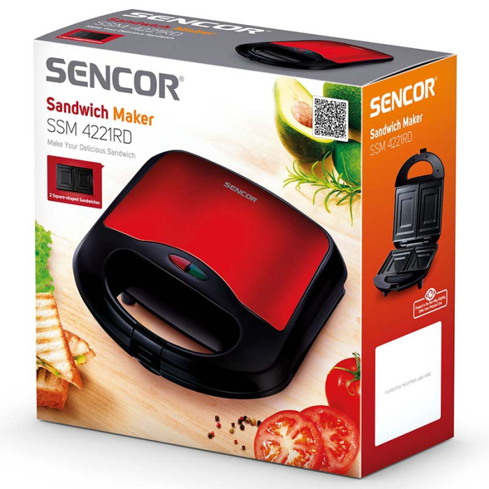 SANDWICH MAKER 700W ROSU SENCOR [7]