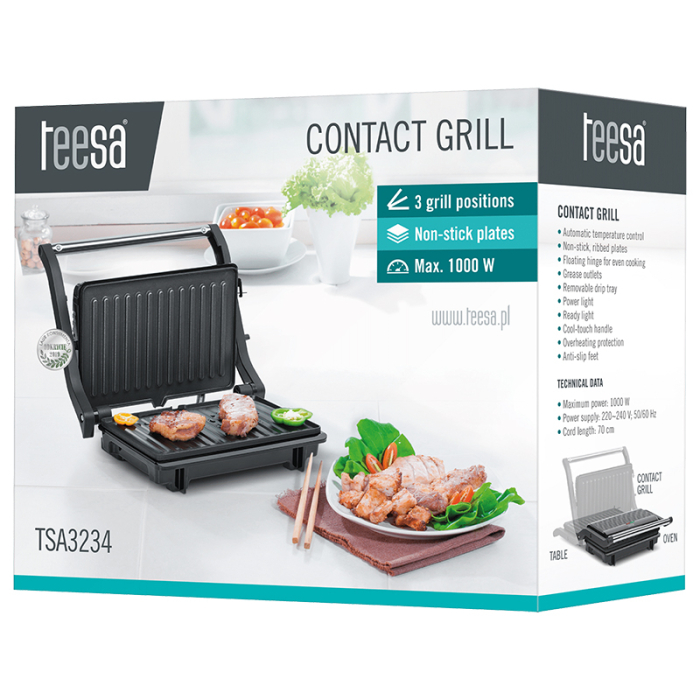 SANDWICH MAKER PANINI 1000W TEESA [8]