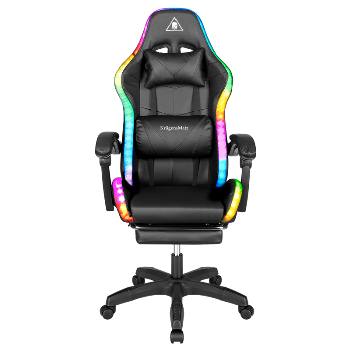 SCAUN GAMING GX-150 NEGRU LED MASAJ KRUGER&MATZ [10]