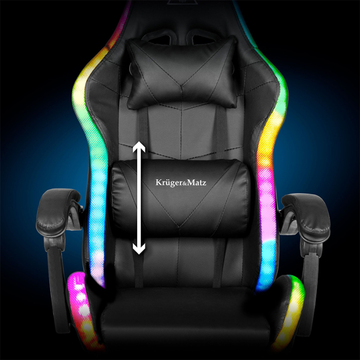 SCAUN GAMING GX-150 NEGRU LED MASAJ KRUGER&MATZ [5]