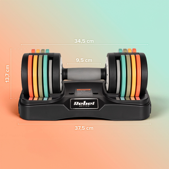 SET 2X GANTERA FONTA REGLABILA 1KG 2X10KG REBEL ACTIVE [3]